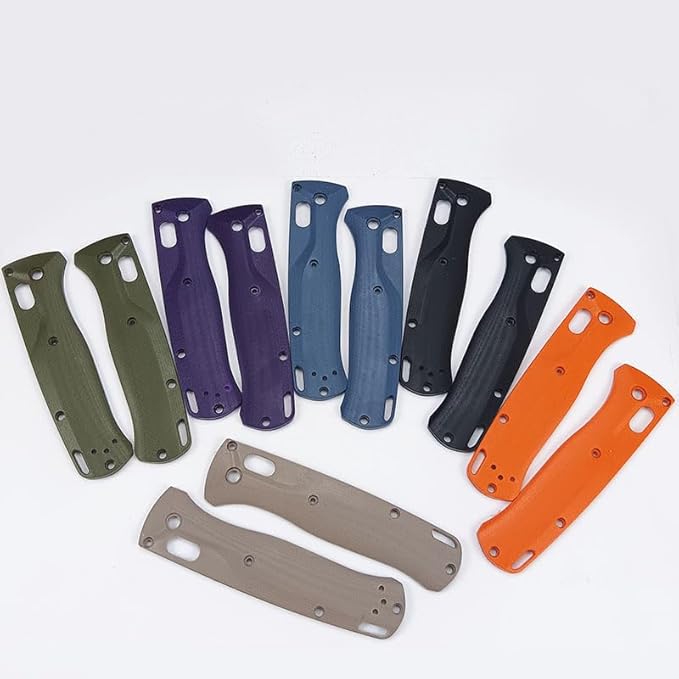 1 Pair G10 Scales Fits for Bugout 535 Purple Color Handle Patch Blank DIY Replacement