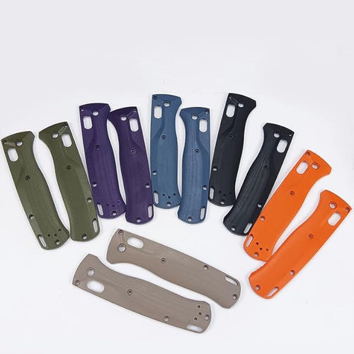 1 Pair G10 Scales Fits for Bugout 535 Purple Color Handle Patch Blank DIY Replacement