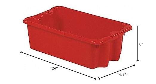 Stack and Nest Bin24 in LRed