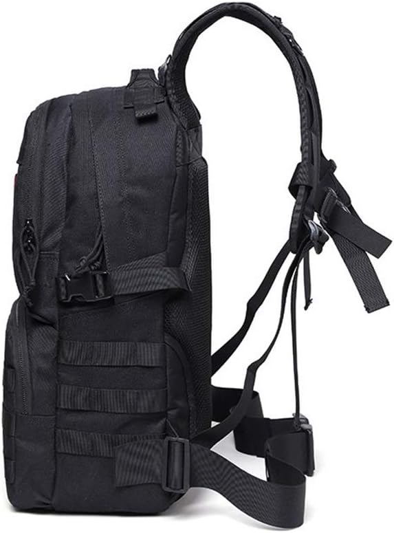 Outdoor Sports Pack Hiking Bag Tactical Rucksack Camo Knapsack Combat Camouflage Tactical Molle Backpack - Black