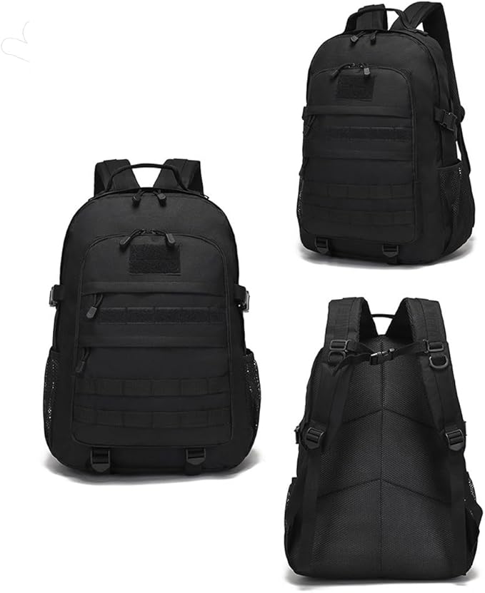 Tactical Backpack for Men Hiking Day Pack 3 Day Assault Pack Molle Military Rucksack Waterproof 35L EDC Bag (Black)