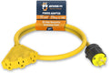 L5-30 to Triple 5-15R Generator Power Cord Adapter by Journeyman Pro | 30A to 15A/110V 3-Way Splitter | 3-Prong Distribution Cords (2'FT L530P to Triple 5-15R)