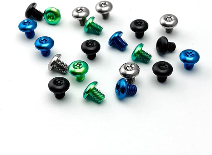 9PCS Titanium T10 Torx Screws with M3.5 Thread Fit for Pocket Knife Handle and Scales Handle DIY Replacement Accessory(Black)