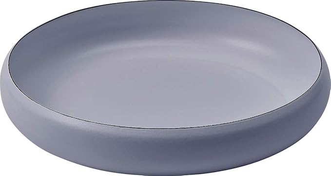 Ovject O-EBL30-MLB Camping Outdoor Dish Made in Japan Deep Plate Large Bowl Plate Enamel Heat Resistant Oven Direct Fire 11.8 inches (30 cm) Matte Light Blue