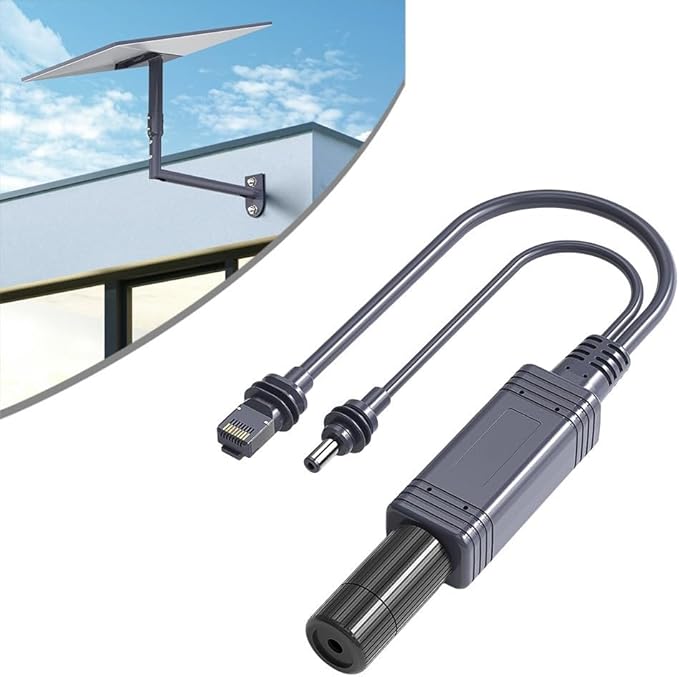 Power Splitter Cable Fit for Starlink GEN Mini POE Power Supply Ethernet Cord 10/100/1000M Network Speed 48V 2.5A Output DC Power Injector IP68 Waterproof