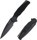 Folding Knives - EDC Pocket Knife For Man Aluminum Bolster + G10 with Clip for Camping 3.15 DC53 Steel Blade KILA-BGB(PVD).