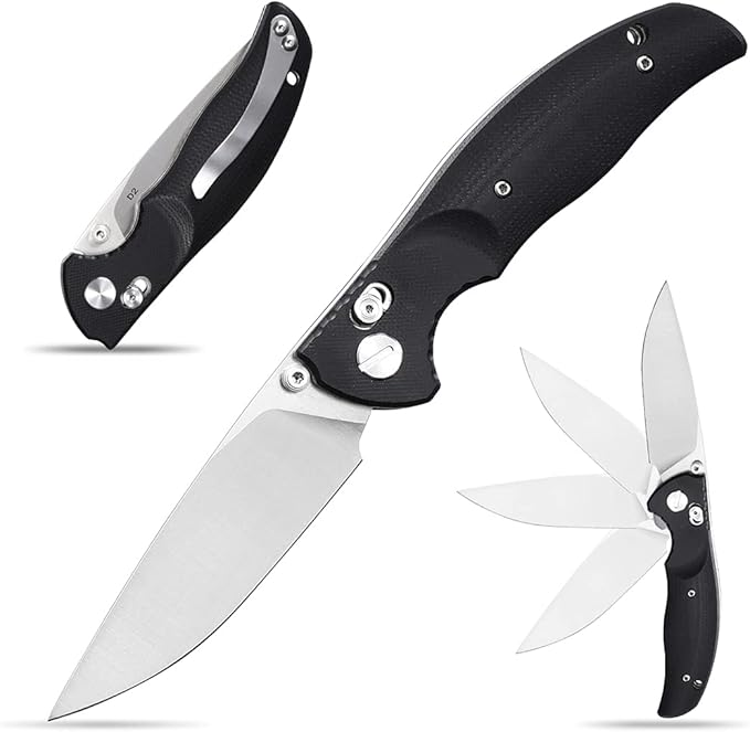 Eafengrow EF3 Folding Pocket Knife D2 Steel Blade G10 Handle Outdoor Hunting Camping EDC Tool Knifes