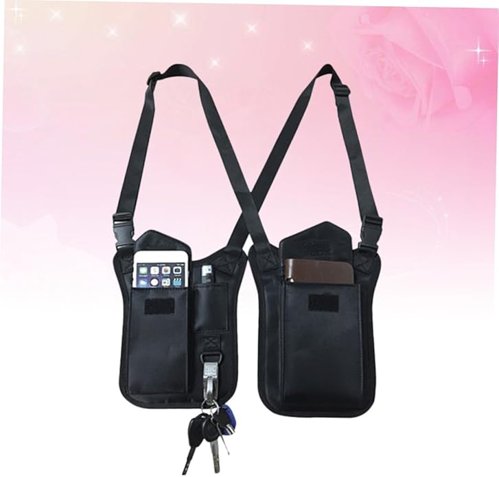 GANAZONO Concealed Armpit Bag Upgraded Multi Purpose Nylon Theft Shoulder Pack for Men Women for Travel Outdoor Activities Black