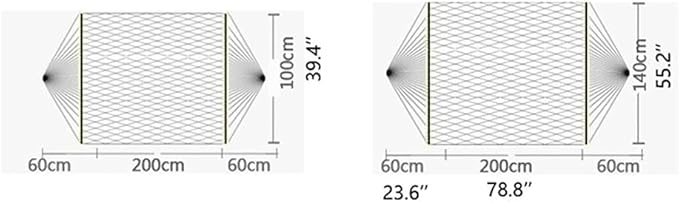Portable Hammock Portable Cotton Mesh Wooden Hammock Swing Chair for Yard Bedroom Porch Thick Canvas Anti-Roll Hammocks for Backpacking Beach (Size : S)
