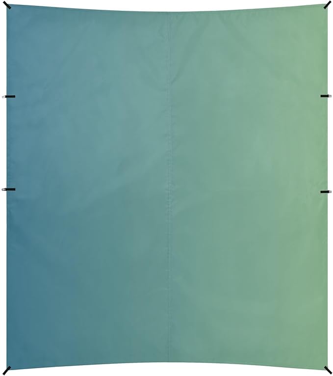 Dark Green Gradient Beach Cabana Tent UPF50 Lightweight Shade Sun Shelter with Sandbags Sand Shovel Poles for Camping Fishing Backyard Fun