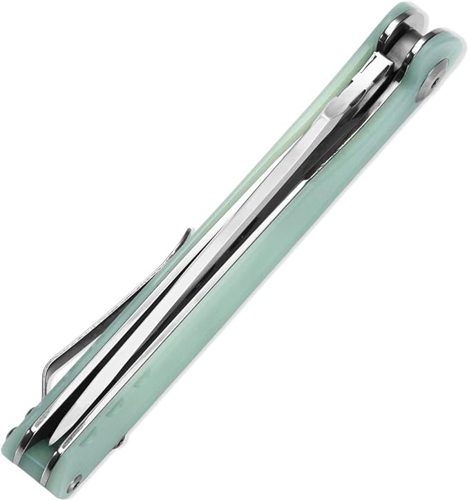 Sitivien ST101 Folding Knife D2 Steel Blade+G10 Handle Tool Knife EDC Pocket Knife for Outdoor Camping Hunting Survival (Jade) Turquoise