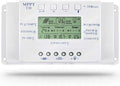 30A Solar Charge Controller 30 amp Solar Panel Regulator with Load Timer 12V 24V Auto with LCD Display USB 5V 1500mA and Usd for Control Landscape Lights and Water Features