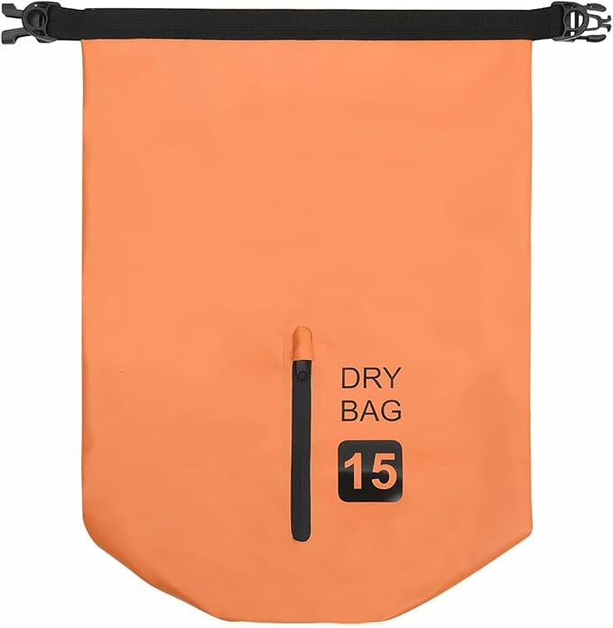 Gecheer Dry Bag Waterproof Backpack Orange 5L/10L/15L/20L/30L PVC Storage Bag for Kayaking Boating Swimming Rafting Camping Fishing Hiking Beach