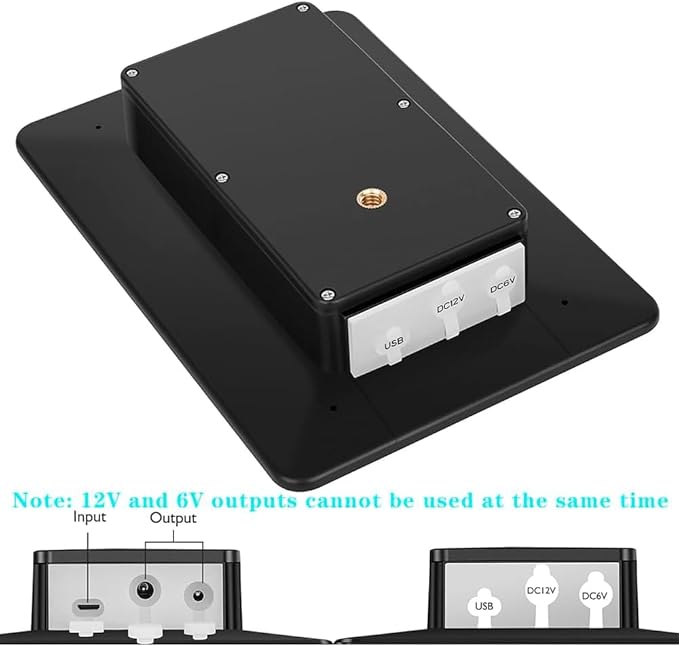 Trail Camera Solar Panel Mini Solar Battery Charger DC 12V/1A 6V/1.5A &amp USB-C Build-in 5000mAh Rechargeable Lithium Battery IP66 Waterproof Hunting Accessory 10ft Cable 6.7 Lx4.6 Wx1.25 H