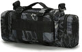 Multifunctional Outdoor Tactical Fanny Pack Waterproof 3P Duffel Waist Bag with Shoulder Strape MOLLE System Camera Bag Chest Pouch (Black Python)