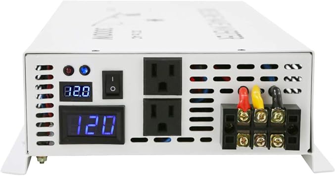 WZRELB Off Grid 3500W Pure Sine Wave 12V DC to 120V AC Solar Power Inverter Home Power Generator