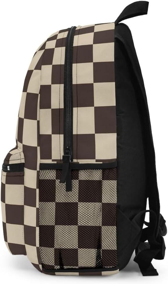 Plaid Bow Backpack/Plaid Bookbag/Cream Plaid Travel Bag/Back to School Bag