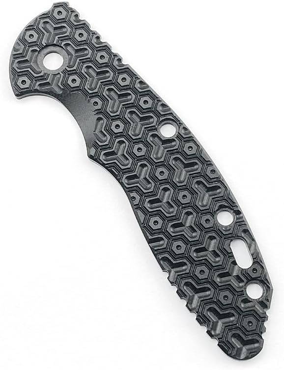 1 Piece Custom G10 Scales Handle Fits for Rick Hinderer XM18 3.5 CNC Handle patch DIY Making Accessory(Black)