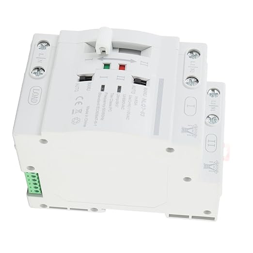 ATS Power Automatic Transfer Switch 32A Construction Easy Installation for Home and Office Applications (110VAC)