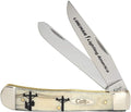 Case XX WR POCKET KNIFE AMERICAN LINEMAN NATURAL BONE TRAPPER - SECOND EDITION 4 1/8 INCHES CLOSED ITEM #9144560