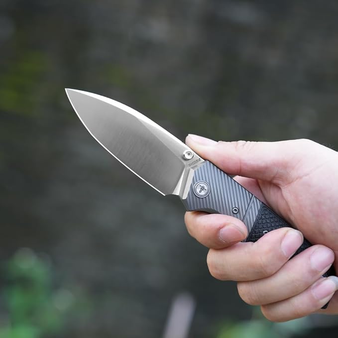 XUN125-BGS 3.27 Folding Pocket Knife for Man 14C28N Steel Satin Blade with Reversible Clip for EDC &amp Outdoor Camping