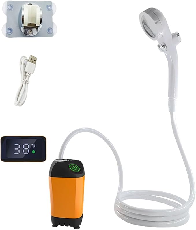 Camping Gear Battery Travel Shower Set Portables Camping Shower Outdoor Showerhead Sprayers for Hiking and Bus Washes