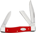 Case XX Pocket Knife MEDIUM STOCKMAN - SMOOTH RED SYNTHETIC Item #56982-43032 SS - Length Closed: 3 5/8Inches