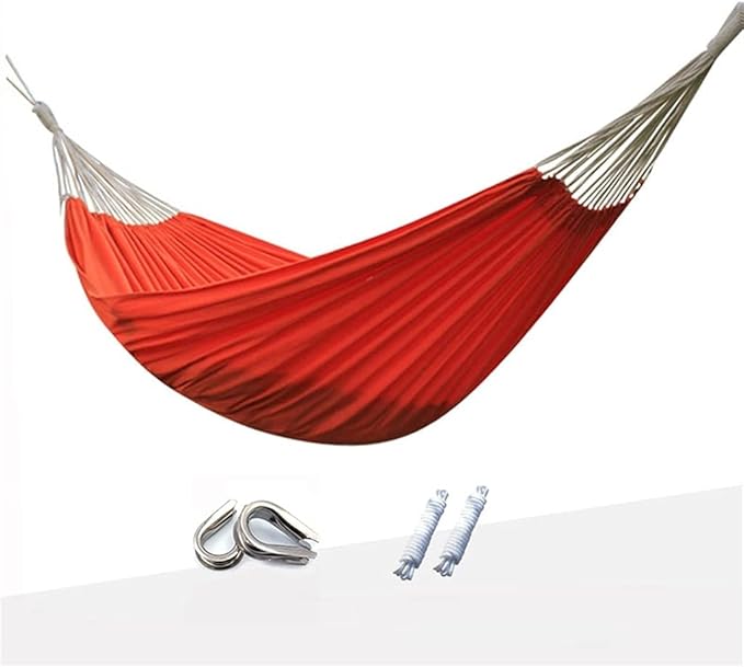 Portable Hammock Portable Outdoor Camping Hammock Canvas Color Hammocks Home Courtyard Balcony Dormitory Swing for Backpacking Beach (Color : E)