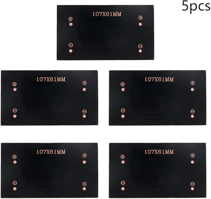 Fielect 5pcs 5V 1W Solar Panel Polysilicon Mini Solar Cells DIY Electric Toy Materials for Battery Power LED 107mmx61mm