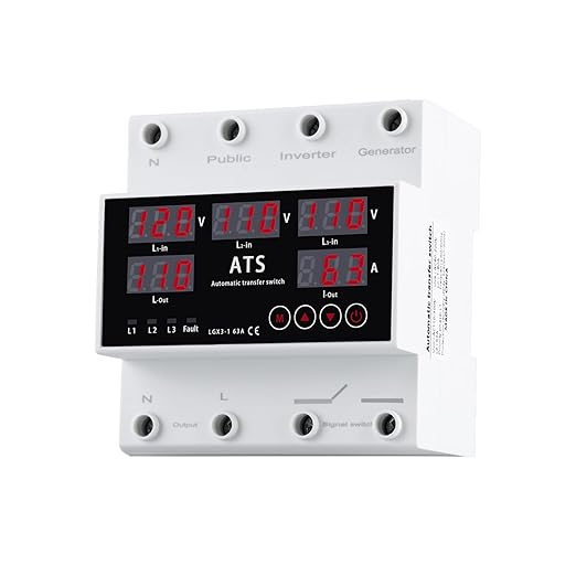 Automatic Transfer SwitchAutomatic Switching Between Utility Power、Generator and InverterOvercurrent ProtectionOvervoltage and undervoltage Protection63A
