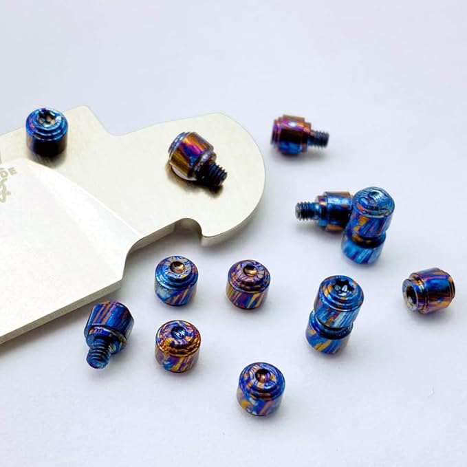 2 Sets Custom Thumb Stud Fits for Bugout 535 Titanium Damascus Push Nail Screw DIY Replacement Accessory