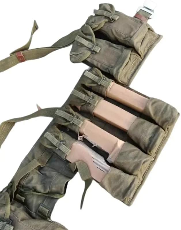 Vietnam WAR ERA Chinese Type 63 Pouch Chest-RIG Bandolier MAG Ammo ORIGINA Surplus Collection Tactical Versatile Fanny Pack