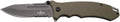 THIRD Assisted Folding Knife K2778TNS Camel G10 Handle 7Cr17MoV Stainless Steel Blade Titanium Plated Gun Grey 9.5 cm Blade with Saw Sheath.