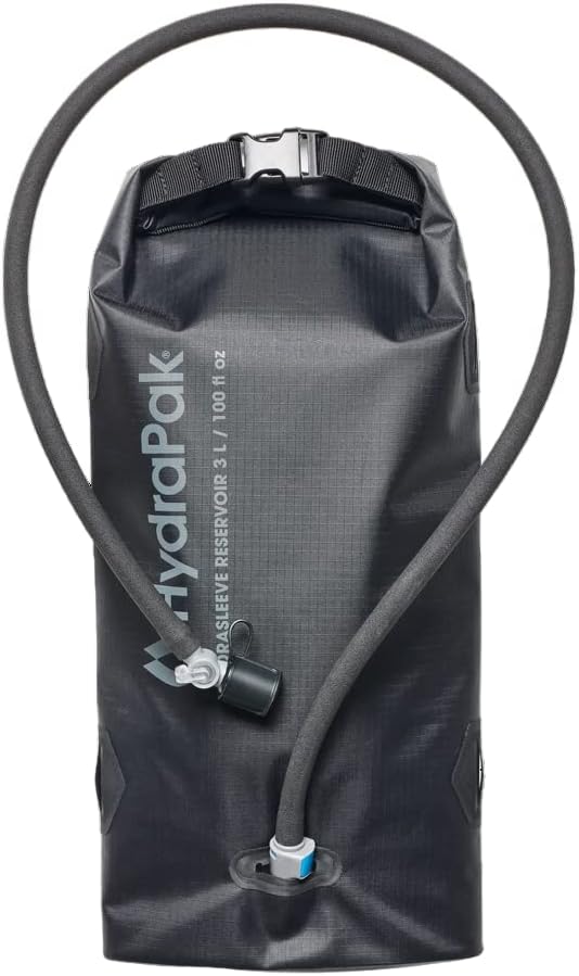 Hydrapak HydraSleeve - Insulated Sleeve with Shape-Shift Low-Profile Water Bladder/Reservoir for Hydration Backpacks 3-Liter (100 oz.) High Flow Bite Valve Safe &amp Reliable