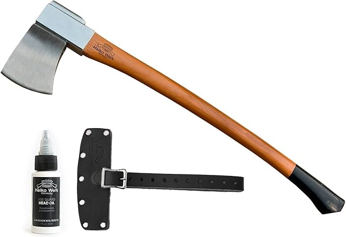 1844 Helko Werk Germany Vario Universal Axe - German Made Midsize General Purpose Felling Axe for Felling Trees Cutting Timber and Splitting Wood - Head 4.25lbs Handle 30in. (Universal) #10053