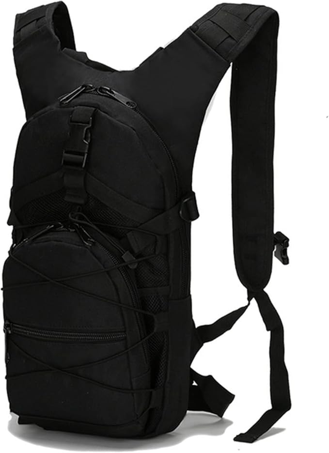 Military Tactical Backpack Outdoor Travel 15L Waterproof Oxford Army Backpacks Breathable Daypack Bag for Hiking Sports (Black 15L)