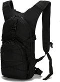 Military Tactical Backpack Outdoor Travel 15L Waterproof Oxford Army Backpacks Breathable Daypack Bag for Hiking Sports (Black 15L)