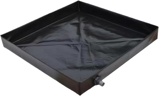 Camping Shower Mat 41x41'' Collapsible Shower Base with Wrapped Edges Rapid Drainage Waterproof Pan with Heavy Duty Bottom for Outdoor Camping.