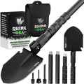 Rhino USA Survival Shovel w/Pick - Heavy Duty Carbon Steel Military Style Entrenching Tool for Off Road Camping Gardening Beach Digging Dirt Sand Mud &amp Snow. (Survival Shovel)