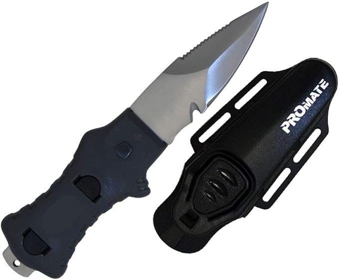 Promate Point Tip Scuba Dive BC Knife (3 Blade)