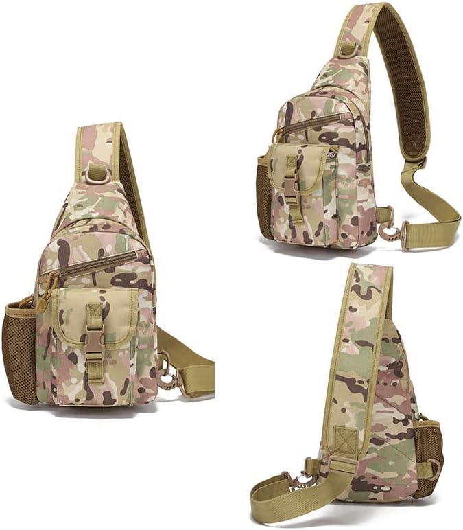 Outdoor Sports Hiking Sling Bag Shoulder Pack Camouflage Tactical Molle Chest Bag