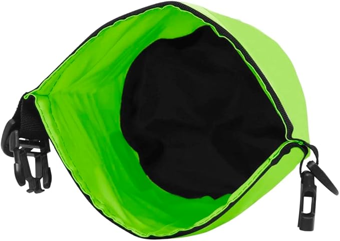 Waterproof Dry Bag PVC 1.3 Gallon Green with Adjustable Shoulder Straps for Boating Surfing Outdoor Gear Storage