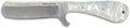 WHISKEY BENT HAT CO. Bullcutter 2 Fixed Blade Knife 440C Stainless Steel 3 Blade w/Leather Sheath (Pearl Snap)