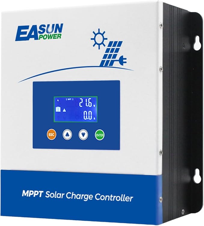 POWLAND 60A MPPT Solar Charge Controller12V/24V/36V/48V AutoMax Input 150V LCD Display Regulator Intelligent Charge Controller for Sealed Gel AGM Flooded Lithium Battery