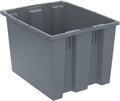 Akro-Mils 35195 Nest and Stack Plastic Storage Container and Distribution Tote (19-1/2-Inch L x 15-1/2-Inch W x 13-Inch H) Gray (6-Pack)