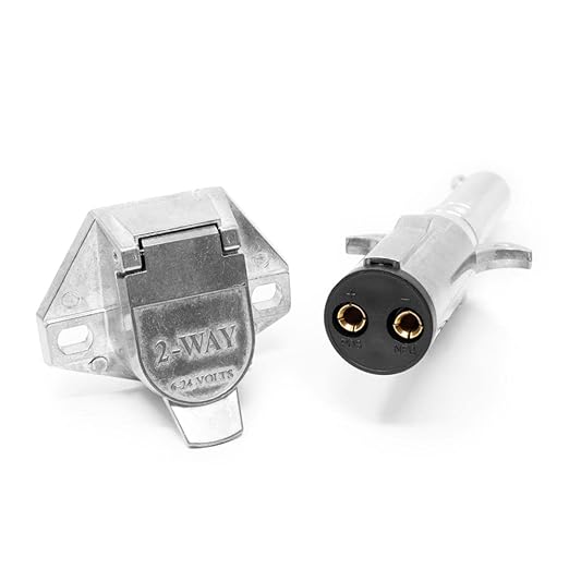 593116 2-Way Wiring Connector Plug with Spring Guard 200 Amp Capacity 4 Gauge Cable &amp 593121 2-Way Wiring Connector Socket 200 Amp Capacity 4 Gauge Cable - Sold as a Kit
