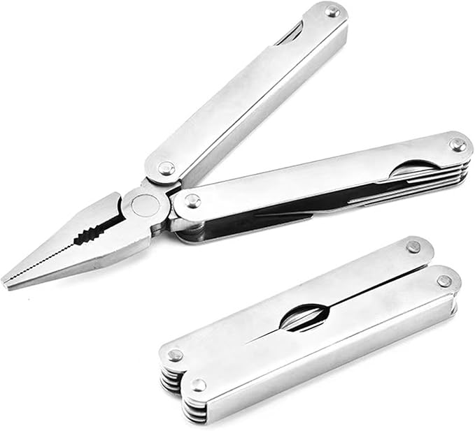 Multi-Tool Pliers 11-in-1 Stainless Steel Pocket Multi-Tool with Durable Sheath for EDC10PACK Bottle Opener Screwdriver with Nylon Sheath Gifts for Men Ideal for Outdoor Sports