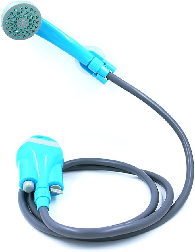 Haueeschoen Portable Shower Outdoor/Indoor USB Charging Handheld Rechargeable Showerhead Pumps with 2 Nozzles for Camping Travel Car Wash Swimming Pool