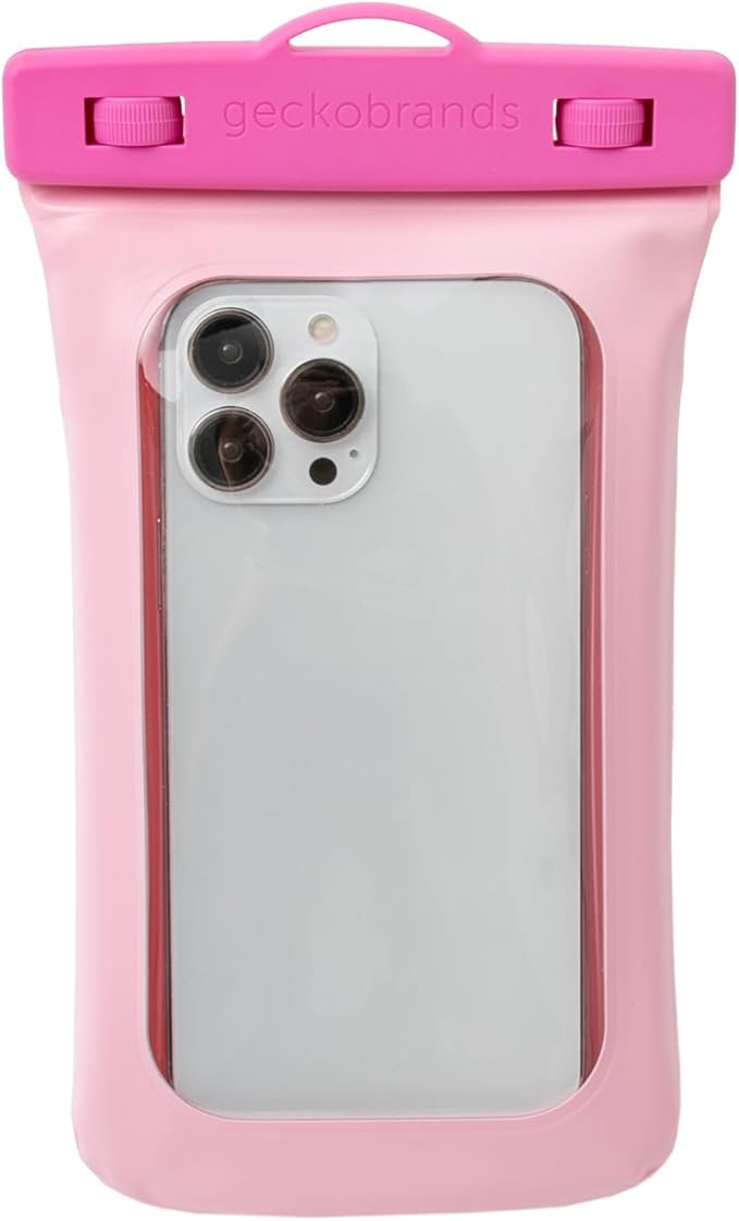 geckobrands Float Phone Dry Bag - Waterproof &amp Floating Phone Pouch – Fits Most iPhone and Samsung Galaxy Models