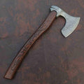 Axe Damascus Steel 17'' Rose Wood Handle TOMAHAWK HATCHED Axe